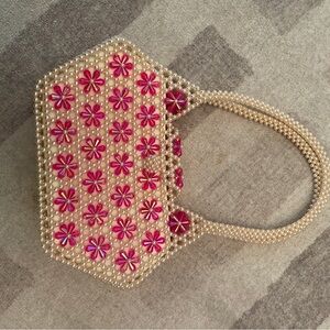 Elegant Beaded Floral Handbag